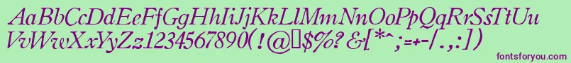 OLDSIH   Font – Purple Fonts on Green Background