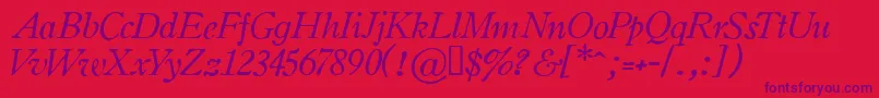 OLDSIH   Font – Purple Fonts on Red Background