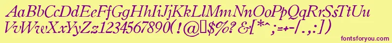 OLDSIH   Font – Purple Fonts on Yellow Background