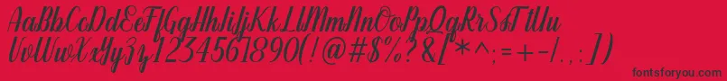 oldtrafford free Font – Black Fonts on Red Background