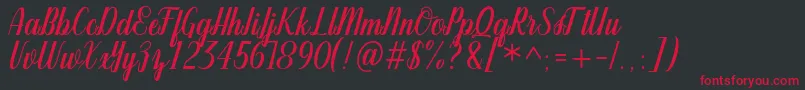 oldtrafford free Font – Red Fonts on Black Background