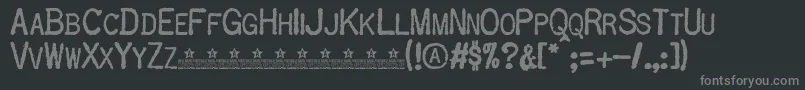 Lisätietoja OLDTYPE PERSONAL USE -fontista OLDTYPE PERSONAL USE -fontti – harmaat kirjasimet mustalla taustalla