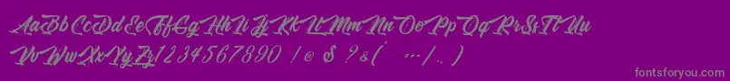 Weitere Informationen zur Ole Blizzard Personal Use-Schriftart Ole Blizzard Personal Use-Schriftart – Graue Schriften auf violettem Hintergrund