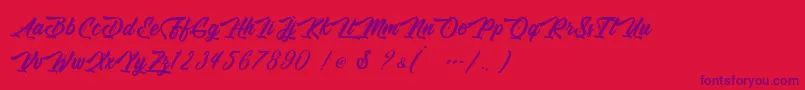 Ole Blizzard   Personal Use Font – Purple Fonts on Red Background
