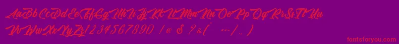 Ole Blizzard   Personal Use Font – Red Fonts on Purple Background