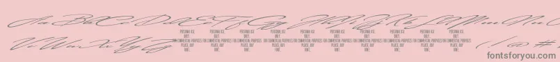 Olean Font – Gray Fonts on Pink Background