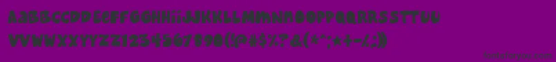 Шрифт Cheeseburger – чёрные шрифты на фиолетовом фоне