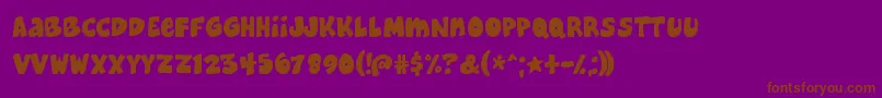Cheeseburger Font – Brown Fonts on Purple Background