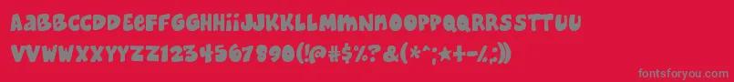 フォントCheeseburger – 赤い背景に灰色の文字