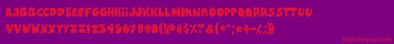 Cheeseburger Font – Red Fonts on Purple Background