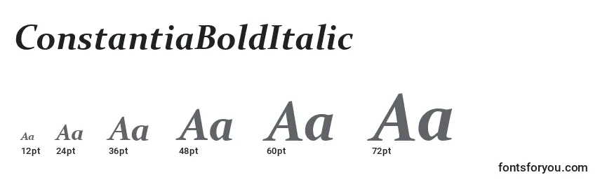 sizes of constantiabolditalic font, constantiabolditalic sizes