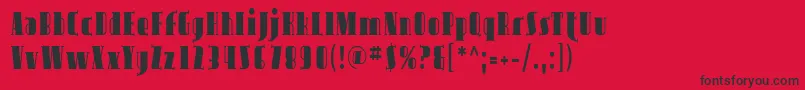 Avond03 Font – Black Fonts on Red Background