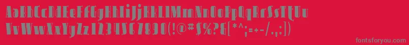 Avond03-Schriftart – Graue Schriften auf rotem Hintergrund