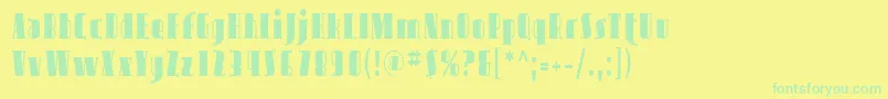 Más sobre la fuente Avond03 fuente Avond03 – Fuentes Verdes Sobre Fondo Amarillo
