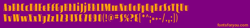 Avond03 Font – Orange Fonts on Purple Background