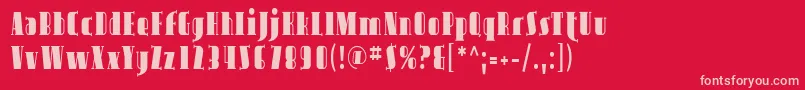 Avond03 Font – Pink Fonts on Red Background