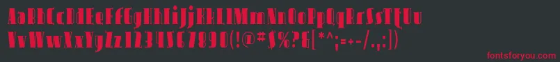Avond03 Font – Red Fonts on Black Background