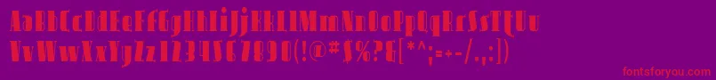 Avond03-Schriftart – Rote Schriften auf violettem Hintergrund