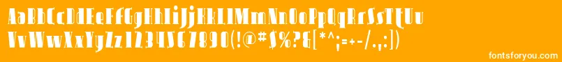 Avond03 Font – White Fonts on Orange Background