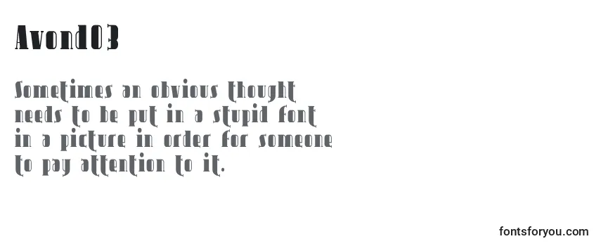 Review of the Avond03 Font