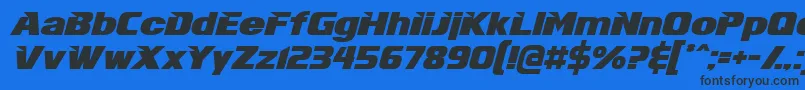 InfiniteJustice Font – Black Fonts on Blue Background