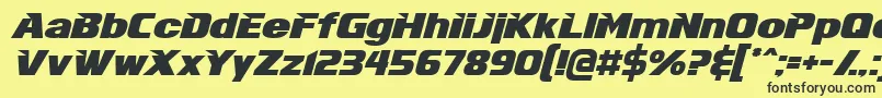 InfiniteJustice Font – Black Fonts on Yellow Background