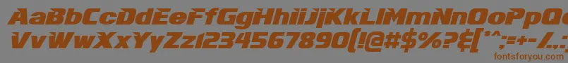 InfiniteJustice Font – Brown Fonts on Gray Background