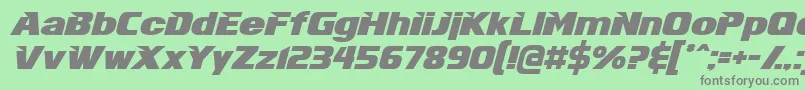 フォントInfiniteJustice – 緑の背景に灰色の文字