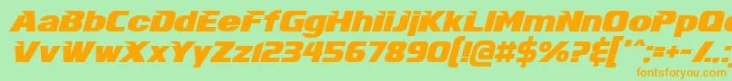 InfiniteJustice Font – Orange Fonts on Green Background