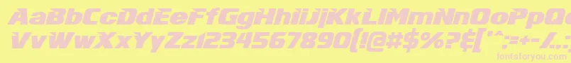 InfiniteJustice Font – Pink Fonts on Yellow Background