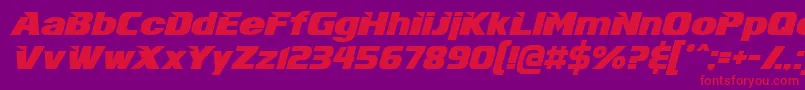 InfiniteJustice Font – Red Fonts on Purple Background