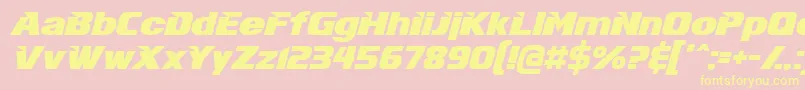InfiniteJustice Font – Yellow Fonts on Pink Background