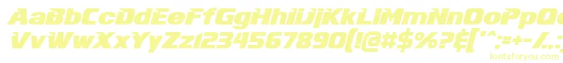 InfiniteJustice Font – Yellow Fonts on White Background