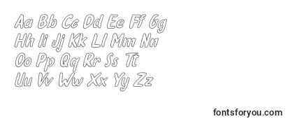 Oleander Cakes Outline Italic-fontti