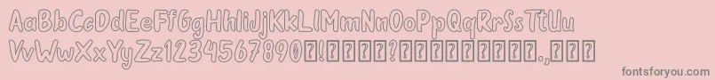 Oleander Cakes Outline Font – Gray Fonts on Pink Background