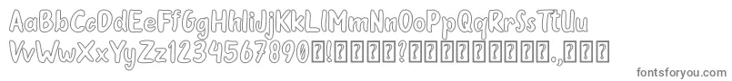 Oleander Cakes Outline Font – Gray Fonts on White Background
