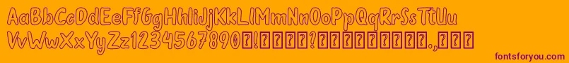 Oleander Cakes Outline Font – Purple Fonts on Orange Background