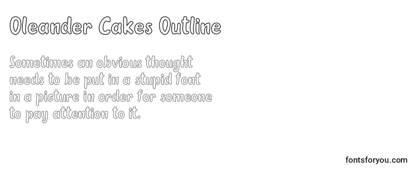 Oleander Cakes Outline -fontin tarkastelu