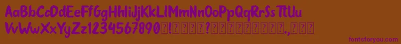 Oleander Cakes Font – Purple Fonts on Brown Background