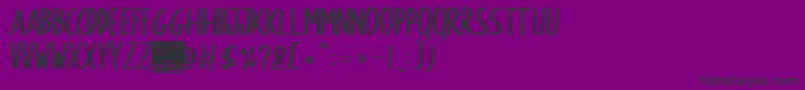 フォントOlenber Demo – 紫の背景に黒い文字