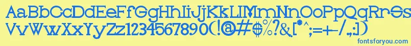 OLEO     Font – Blue Fonts on Yellow Background