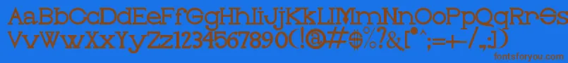 OLEO     Font – Brown Fonts on Blue Background