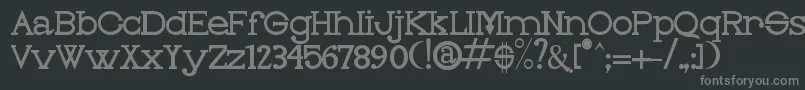 フォントOLEO     – 黒い背景に灰色の文字