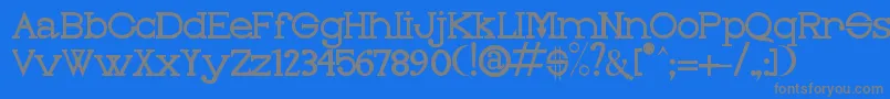 OLEO    -Schriftart – Graue Schriften auf blauem Hintergrund