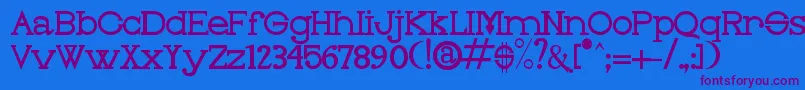 OLEO     Font – Purple Fonts on Blue Background