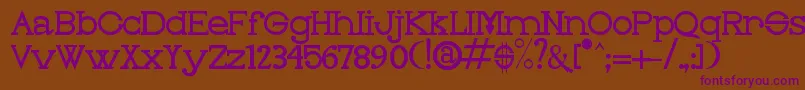 OLEO     Font – Purple Fonts on Brown Background