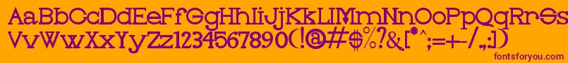 OLEO     Font – Purple Fonts on Orange Background