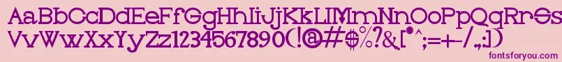 OLEO     Font – Purple Fonts on Pink Background
