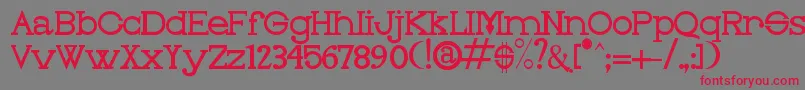 Czcionka OLEO     – czerwone czcionki na szarym tle
