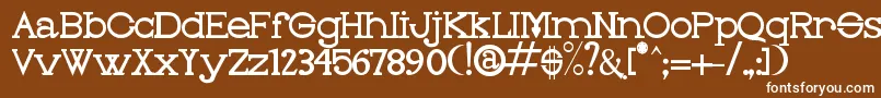 OLEO     Font – White Fonts on Brown Background